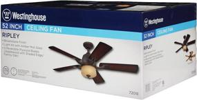 img 2 attached to Westinghouse Lighting Ripley 7201800 52-Inch Reversible Five-Blade Indoor Ceiling Fan, Brownstone with Amber Mist