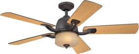 img 3 attached to Westinghouse Lighting Ripley 7201800 52-Inch Reversible Five-Blade Indoor Ceiling Fan, Brownstone with Amber Mist