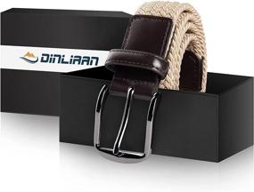 img 3 attached to 🎁 DINLIAAN's Stylish Stretch Elastic Gift Boxed Men's Accessory Set for Belts - Perfect Father's Day Gift Option!