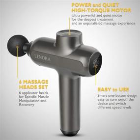 img 3 attached to Muscle Massage Gun: Powerful Handheld Deep Tissue Percussion Massager for Athletes - Relieves Soreness & Stiffness, Multiple Speeds, Long Battery Life, Quiet & Powerful Brushless Motor