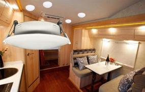 img 2 attached to 🚐 Risestar RV Cabinet Light 4.5 Inch DC12V - Interior Ceiling Down Light for RV, Camper, Caravan, Trailer & Boat - Warm White LED Lighting (Pack of 2)