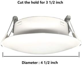img 3 attached to 🚐 Risestar RV Cabinet Light 4.5 Inch DC12V - Interior Ceiling Down Light for RV, Camper, Caravan, Trailer & Boat - Warm White LED Lighting (Pack of 2)