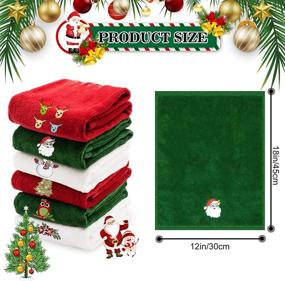 img 2 attached to Decorative Christmas Washcloths Embroidered Cleaning