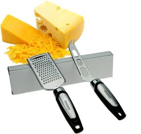 img 2 attached to 🧀 Набор терки и ножа для сыра - джинджер, овощи, фрукты и продукты с теркой для сыра и цедрой.