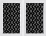 🔥 high-quality microwave charcoal filter replacement for ge jx81j, wb02x11536, wb06x10823 - 2 pack logo