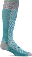 boost your circulation with sockwell women's pulse knee high firm graduated compression sock logo