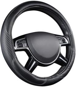 img 4 attached to CAR GRAND Premium Leather Unviersal Steering Interior Accessories