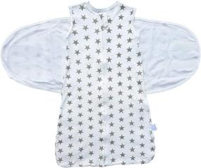 img 3 attached to ⭐ 100% Cotton Split Sleepsack Swaddle for Newborn Baby - Enrich YLife Stars Wearable Blanket Sleeping Bag (Grey Stars)