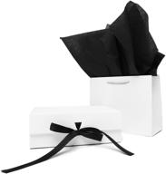 🎁 premium foldable gift box with lid and ribbon 10x7x3.5 inches - perfect for birthdays, christmas, graduations, thanksgiving, fathers' day and more! (includes 2 large tissue paper fill and hand bag) logo