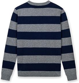 img 3 attached to 👕 Kid Nation Boys Color Block Striped Pullover Sweater: Comfortable & Stylish Crew Neck, Long Sleeve Knit TOS for Ages 4-12