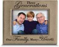 👨 bella busta three generations engraved leather picture frame: cherishing family memories with mom and dad - perfect mother's day gift (5 x 7 horizontal) логотип