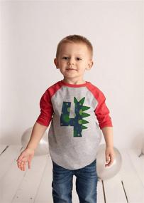 img 3 attached to 🎉 Boys' 4th Birthday Dinosaur Spikes Shirt: Celebrate Your Little Boy’s Big 4-Year Milestone with a Roaring Dino T-Shirt!