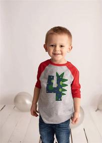 img 2 attached to 🎉 Boys' 4th Birthday Dinosaur Spikes Shirt: Celebrate Your Little Boy’s Big 4-Year Milestone with a Roaring Dino T-Shirt!