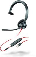 🎧 plantronics blackwire 3315 wired mono headset with boom mic - usb-a/3.5mm - pc, mac, cell phone compatible - teams certified, zoom supported logo