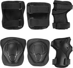 img 3 attached to 🛴 PEEPYPET Kids Kneepads and Elbow Pads Set - 6 Pcs Bike Protective Gear for Kids 3-10: Skateboarding, Cycling, and Scooter Knee and Elbow Pads