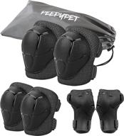 🛴 peepypet kids kneepads and elbow pads set - 6 pcs bike protective gear for kids 3-10: skateboarding, cycling, and scooter knee and elbow pads logo