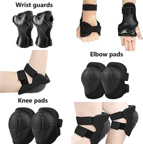 img 1 attached to 🛴 PEEPYPET Kids Kneepads and Elbow Pads Set - 6 Pcs Bike Protective Gear for Kids 3-10: Skateboarding, Cycling, and Scooter Knee and Elbow Pads