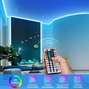 img 1 attached to 🌈 Versatile 32.8FT/10M LED Strip Lights: Color Changing, 44-Keys Remote, 600LEDs, DIY Color Options, Ideal for Bedroom, Home, Kitchen Decoration