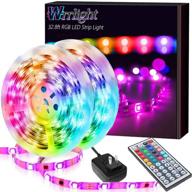 🌈 versatile 32.8ft/10m led strip lights: color changing, 44-keys remote, 600leds, diy color options, ideal for bedroom, home, kitchen decoration логотип