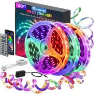 🎉 ehomful 150ft led strip lights: app-controlled music rgb 5050 color changing smart light kit for bedroom, room, apartment, kitchen, party decorations logo