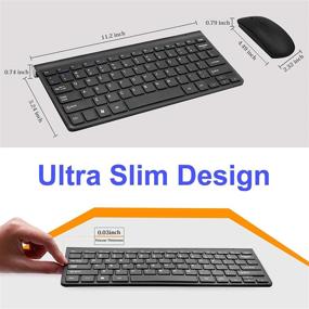 img 2 attached to 💡 Efficient Energy Saving Keyboard and Mouse Combo: TRELC 2.4G Ultra Thin Wireless, Silent Click - Black