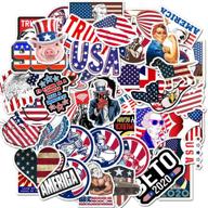 american stickers 50 pcs vinyl waterproof independence day sticker pack for water bottle laptop guitar skateboard car bike motorcycle hydro flask suitcase luggage for adults teens stickers and decals logo