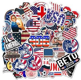 img 3 attached to American Stickers 50 Pcs Vinyl Waterproof Independence Day Sticker Pack For Water Bottle Laptop Guitar Skateboard Car Bike Motorcycle Hydro Flask Suitcase Luggage For Adults Teens Stickers And Decals