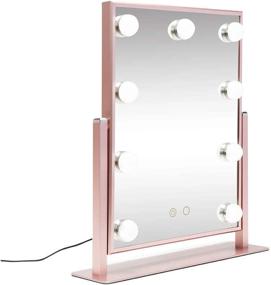 img 3 attached to Enhance Your Makeup Routine with the Impressions Hollywood Touch Duotone Makeup Mirror - Featuring 9 LED Bulbs, Aluminum Frame, and USB Power Outlet