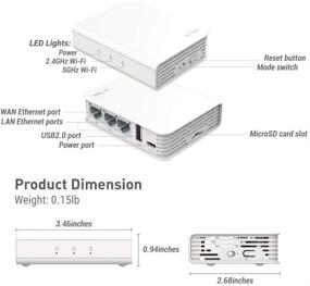 img 3 attached to 💻 GL.iNet GL-AR750 (Creta) Travel AC VPN Router: 300Mbps Wi-Fi, 128MB RAM, MicroSD Storage Support, Repeater Bridge, OpenWrt/LEDE pre-Installed - Includes Power Adapter and Cables