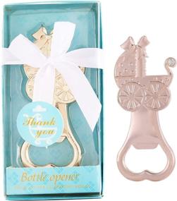 img 4 attached to 🍼 24 Pack Layseri Carriage Shaped Bottle Opener Baby Shower Party Favor for Guest - Blue Carriage Design. Perfect as Souvenir Gift for Boy Wedding, Birthday, Bridal Shower, and More!