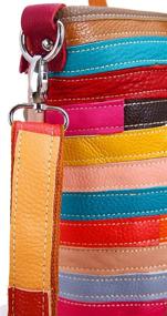 img 1 attached to 👜 Colorful Stitching Splicing Women's Handbags & Wallets: Organize with Style in Hobo Bags - 2B4021