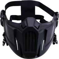 fansport airsoft mask: premium half face protective mask for outdoor game and sports (black) logo