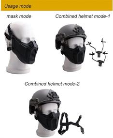 img 1 attached to Fansport Airsoft Mask: Premium Half Face Protective Mask for Outdoor Game and Sports (Black)