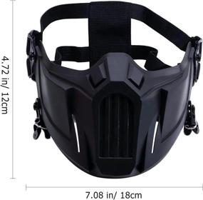 img 2 attached to Fansport Airsoft Mask: Premium Half Face Protective Mask for Outdoor Game and Sports (Black)