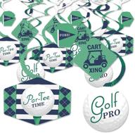 🏌️ par-tee time: golf-themed hanging decor for birthday or retirement party - set of 40 party decoration swirls logo