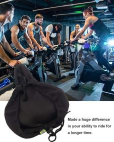 img 1 attached to 🚲 Ultimate Comfort for Your Bicycle Ride: MSDADA Memory Foam Bike Seat Cover with Soft Gel Cushion - Perfect for Men and Women, Ideal for Cruiser and Stationary Bikes, Spinning, Indoor & Outdoor Cycling