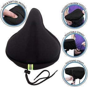 img 2 attached to 🚲 Ultimate Comfort for Your Bicycle Ride: MSDADA Memory Foam Bike Seat Cover with Soft Gel Cushion - Perfect for Men and Women, Ideal for Cruiser and Stationary Bikes, Spinning, Indoor & Outdoor Cycling