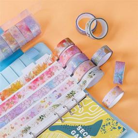 img 2 attached to 🌟 Gold Foil Washi Tape Set, 6 Rolls 0.6 inches, Decorative Masking Tape for Scrapbooking, DIY Crafts, Bullet Journaling, Planning, Gifting