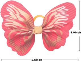 img 1 attached to YAKA 24 штуки/12 пар петличек для собак с эластичными резинками, петельки в виде бабочек, верхушечные петельки, петлички размером 2,5 дюйма, аксессуары для стрижки собак, петлички для шерсти в 12 цветах.