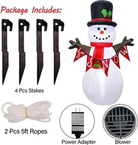 img 2 attached to 🎅 ATDAWN 5ft Christmas Inflatables: Outdoor Snowman Decoration with Banner for Yard, Garden and Indoor Décor