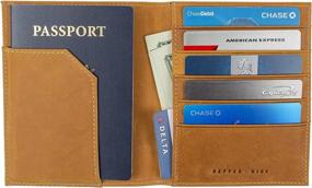 img 4 attached to Кожаная обложка для паспорта Дорожный кошелек