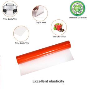 img 3 attached to Orange HTV 12x20FT PU Heat Transfer Vinyl Roll - Iron On Vinyl for T-Shirts, Garments, Bags, and More