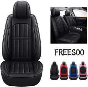 img 4 attached to FREESOO Car Seat Covers Front Only Interior Accessories for Seat Covers & Accessories