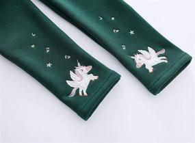 img 1 attached to 🦄 Stylish ModaIOO Leggings for Girls with Enchanting Unicorn Embroidery