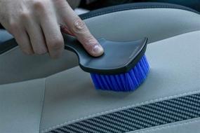 img 1 attached to Black and Blue VIKING Carpet and Upholstery Cleaning Brush for Car Interior and Home - Effective Scrub Brush