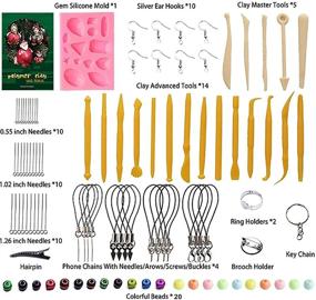 img 2 attached to 🎨 BYWORLD 50 Colors Polymer Clay Kit with 19 Tools and Accessories: Soft Modeling Clay Earring Making Kit for Kids and Adults - Ideal DIY Gift