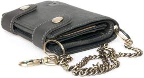 img 3 attached to 🔐 Premium Genuine Leather Wallet with Metal Chain: Stylish and Secure