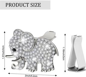 img 3 attached to Rhinestone Elephant Conditioner Decoration Accessories
