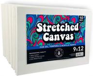 🎨 premium 10-pack 9x12 stretched canvas for painting - blank art canvases for painters logo