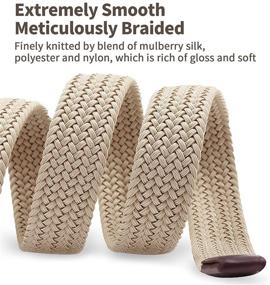 img 2 attached to Elastic Braided Stretch Men's Belts: Stretchy Unisex Accessories for Extra Comfort